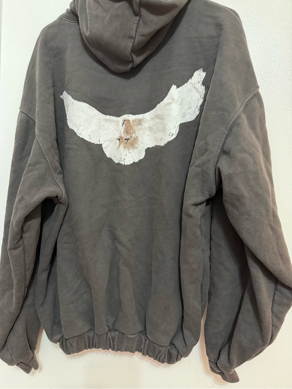 Yeezy Gray Hoodie with Blue YZY Label - Picture 3 of 7
